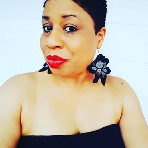 Be different! Black lace earrings